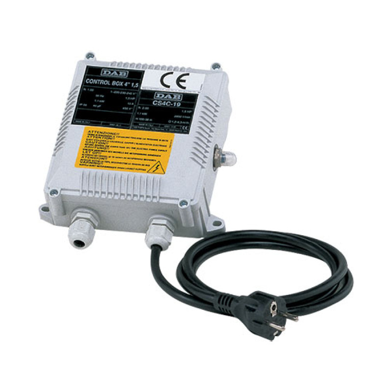 Caixa controlo DAB Control Box 4" 2 cv para bomba submersível S4 3/25 Caixa controlo DAB Control Box 4" 2 cv para bomba submersível S4 3/25