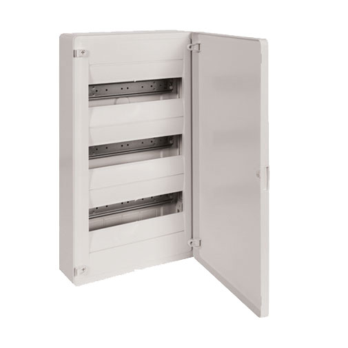 Caixa Hager Golf 3 filas 36 módulos saliente com porta opaca Caixa Hager Golf 3 filas 36 módulos saliente com porta opaca