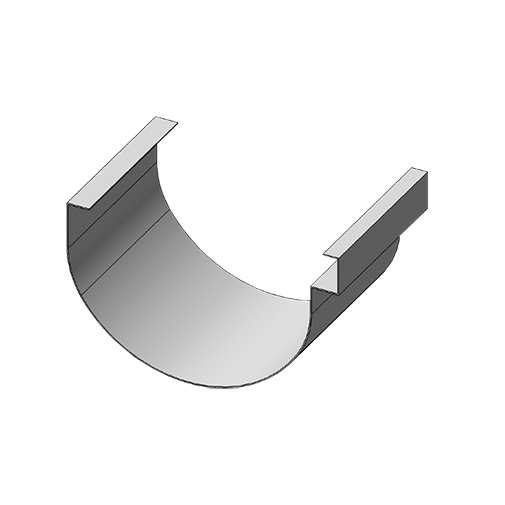 Caleira inox 304 basso 50 x 25 mm redonda 6 m Caleira inox 304 basso 50 x 25 mm redonda 6 m