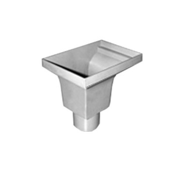 Capitél PVC 90 mm quadrado cinzento para caleira Capitél PVC 90 mm quadrado cinzento para caleira