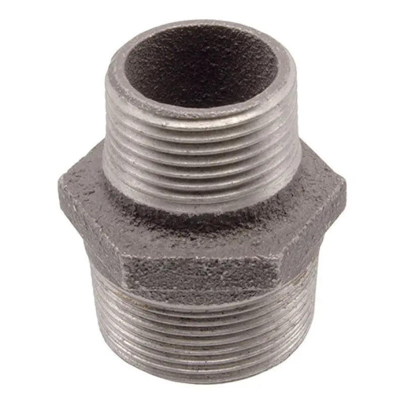 Casquilho duplo redução ferro preto Atusa 1.1/2" x 1" Casquilho duplo redução ferro preto Atusa 1.1/2" x 1"