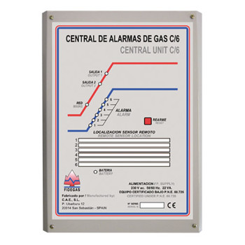 Central deteção Fidegas C/6 6 zonas