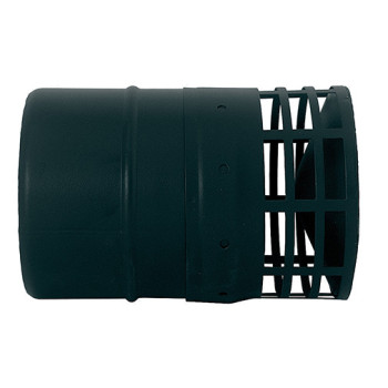 Chapéu rede parede simples inox 316L preto Expo inox 80 mm