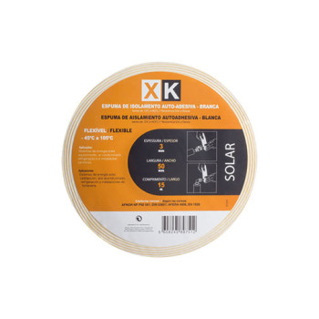 Cinta espuma XK 50 mm x 15 m branca para solar Cinta espuma XK 50 mm x 15 m branca para solar