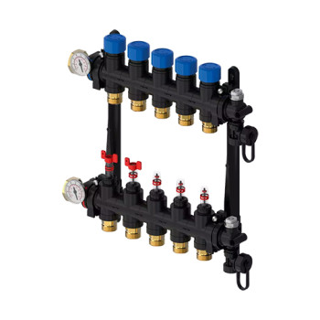 Coletor Uponor Vario M 7 saídas com caudalímetro Coletor Uponor Vario M 7 saídas com caudalímetro