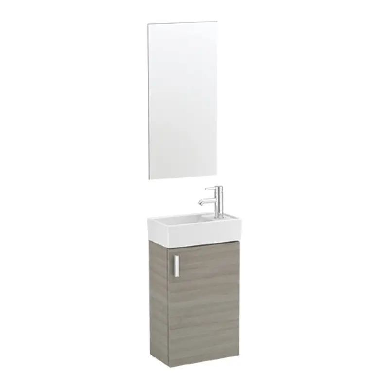 Conjunto móvel Sanitana Pike 40 cinza com lavatório Albus 40
