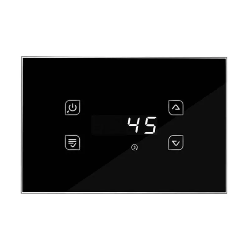 Controlador digital Insuatherm vidro preto para recuperador calor AQC e AQS