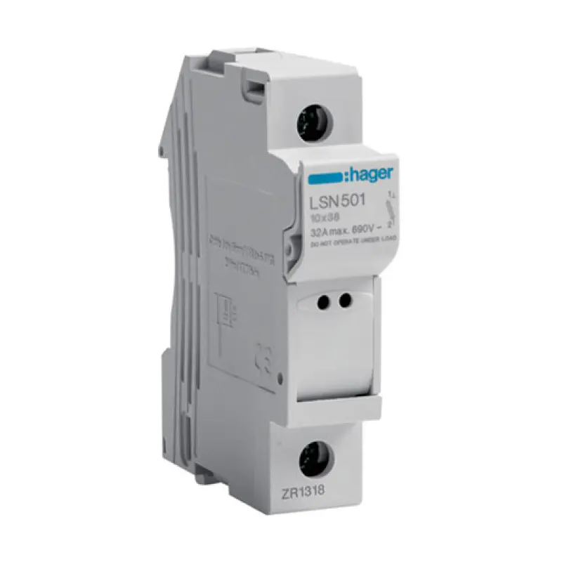 Corta-circuitos seccionador Hager 1P 125 A 2M Corta-circuitos seccionador Hager 1P 125 A 2M