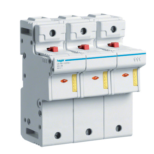 Corta-circuitos seccionador Hager 3P 125 A 6M Corta-circuitos seccionador Hager 3P 125 A 6M