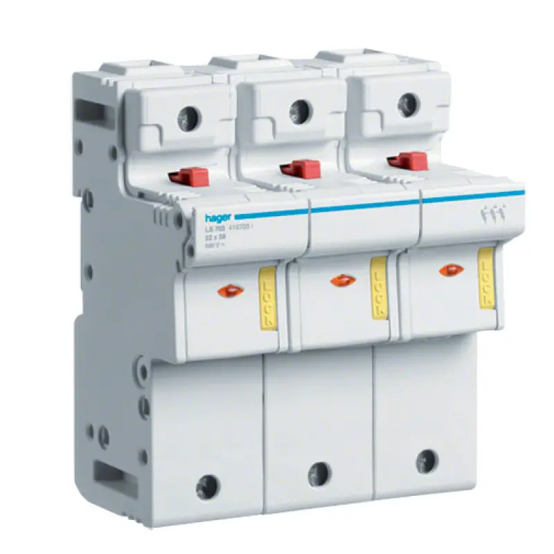 Corta-circuitos seccionador Hager 3P 125 A 6M Corta-circuitos seccionador Hager 3P 125 A 6M