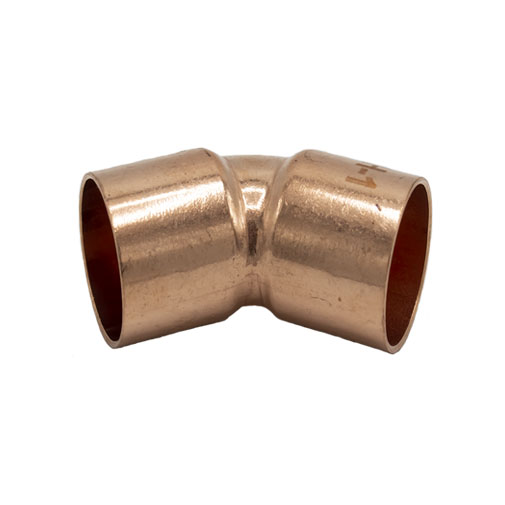 Curva 45º cobre Hecapo 1" F para refrigeração Curva 45º cobre Hecapo 1" F para refrigeração