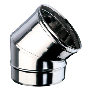 Curva 45º parede simples inox 304 Expo Inox 130 mm