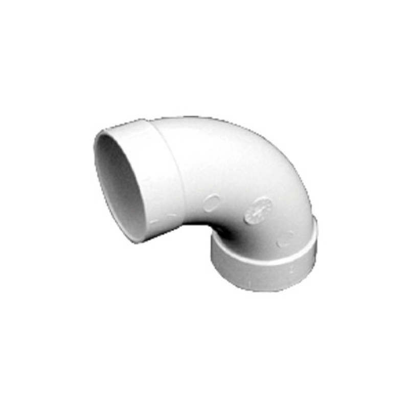 Curva 90º longa 50 mm FF branca Curva 90º longa 50 mm FF branca