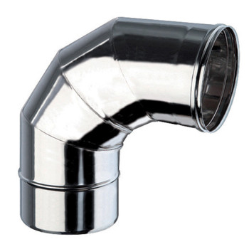 Curva 90º parede simples inox 304 Expo Inox 130 mm