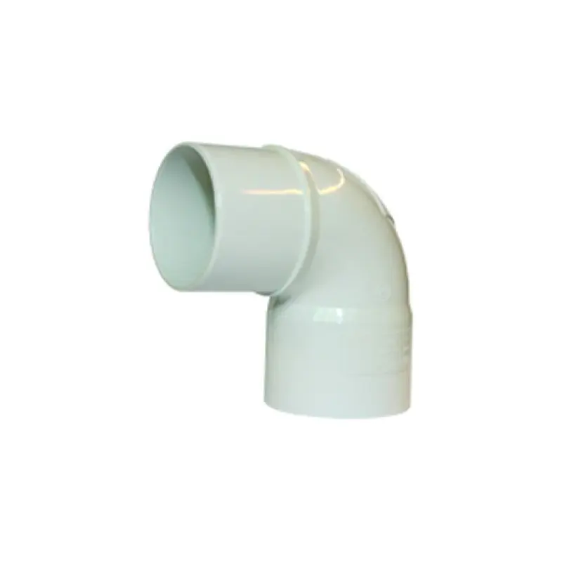 Curva 90º PVC 90 mm branca para caleira