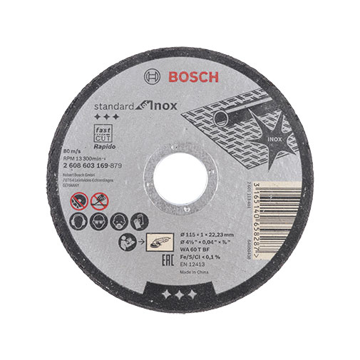 Disco corte Standard 115 x 22,23 x 1,0 mm direito para inox Disco corte Standard 115 x 22,23 x 1,0 mm direito para inox