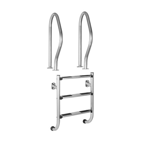 Escada bi-partida Kripsol DPI 3 inox AISI 304 - 3 degraus Escada bi-partida Kripsol DPI 3 inox AISI 304 - 3 degraus