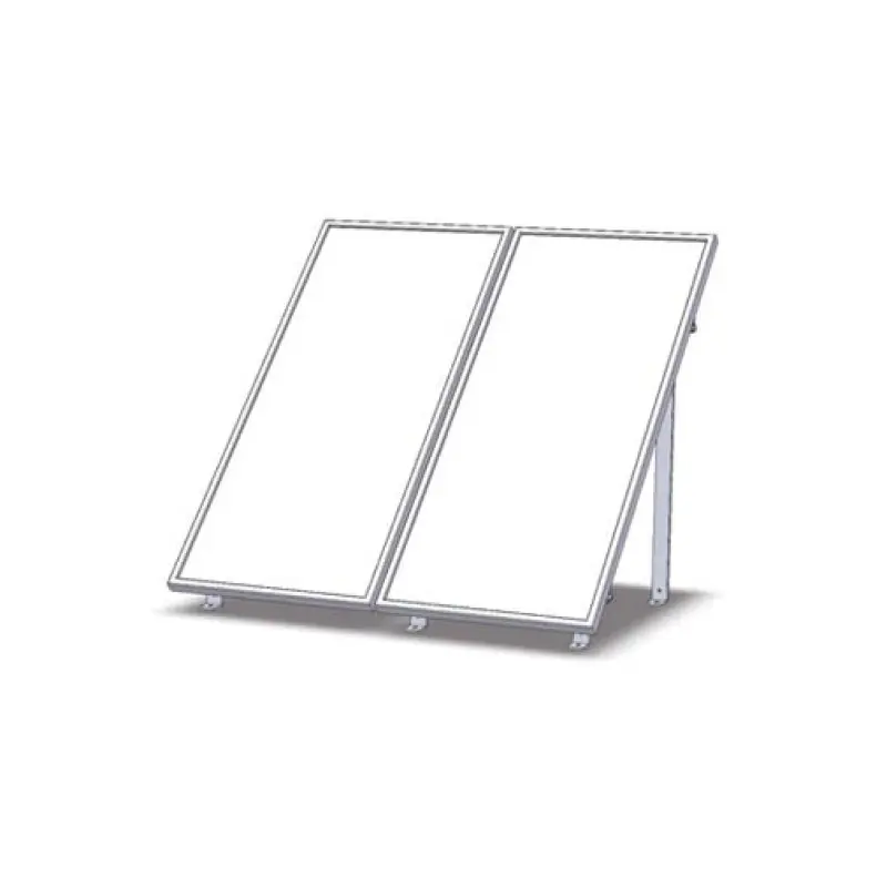Estrutura alumínio 1 painel Atlantis CuS 2000/2600 para cobertura plana Estrutura alumínio 1 painel Atlantis CuS 2000/2600 para cobertura plana