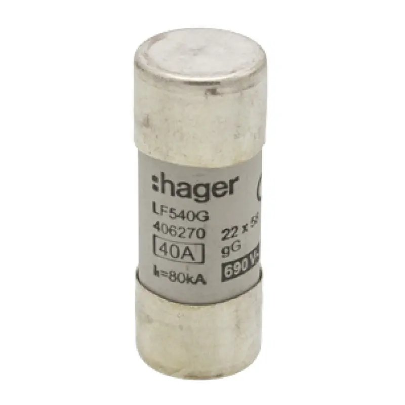 Fusível cartucho GL 22 x 58 mm 40 A Fusível cartucho GL 22 x 58 mm 40 A