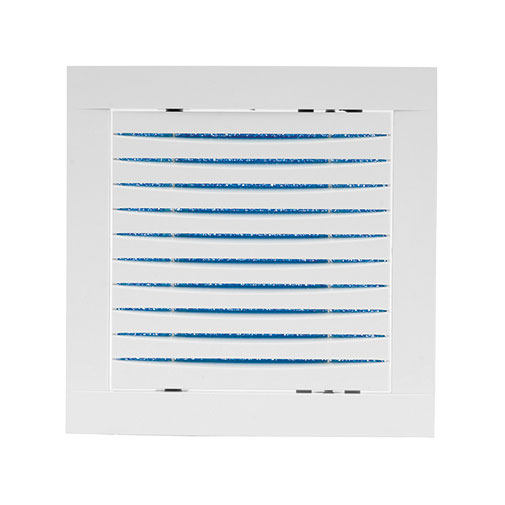 Grelha HR2020 200 x 200 mm branca com filtro limpeza Grelha HR2020 200 x 200 mm branca com filtro limpeza