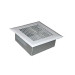 Grelha metálica 400 x 180 mm branca com aro e filtro Grelha metálica 400 x 180 mm branca com aro e filtro