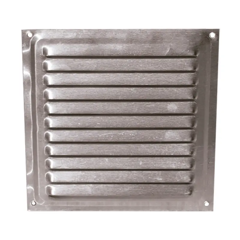 Grelha persiana inox 150 x 150 mm com regulador Grelha persiana inox 150 x 150 mm com regulador