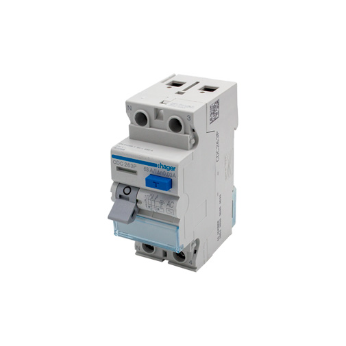 Interruptor diferencial Hager CDC 263P 2P 63 A 30 mA tipo AC Interruptor diferencial Hager CDC 263P 2P 63 A 30 mA tipo AC