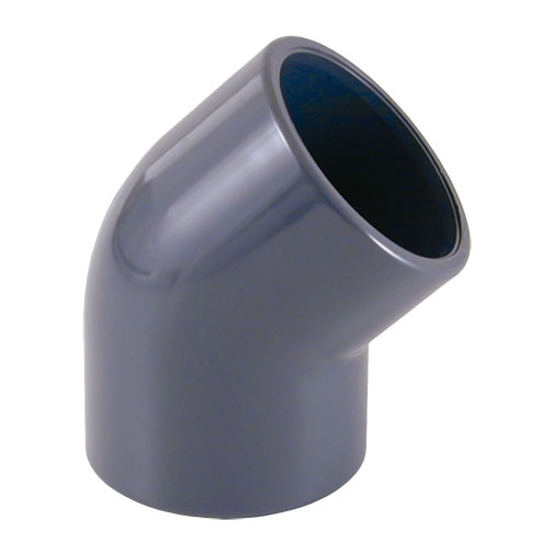 Joelho 45º PVC 40 mm F para colar Joelho 45º PVC 40 mm F para colar