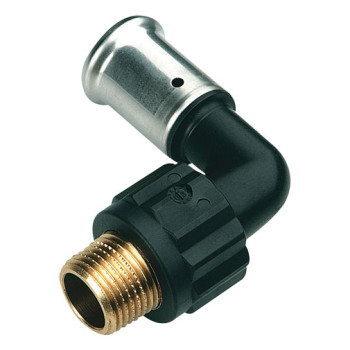 Joelho sintético press Henco 16 mm x 1/2" M Joelho sintético press Henco 16 mm x 1/2" M