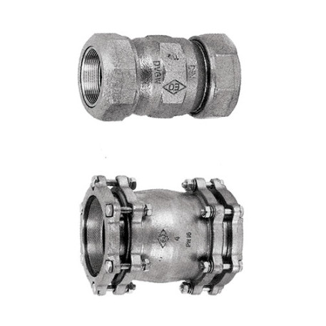 Junta rápida dupla metálica 1/2" Junta rápida dupla metálica 1/2"