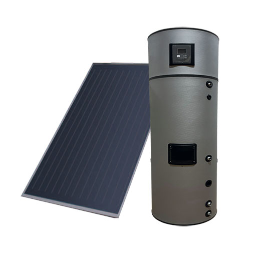Kit solar térmico forçado Insuatherm Atlantis 2600 e bomba calor AQS 270 L Aquafree II 1 serpentina Kit solar térmico forçado Insuatherm Atlantis 2600 e bomba calor AQS 270 L Aquafree II 1 serpentina