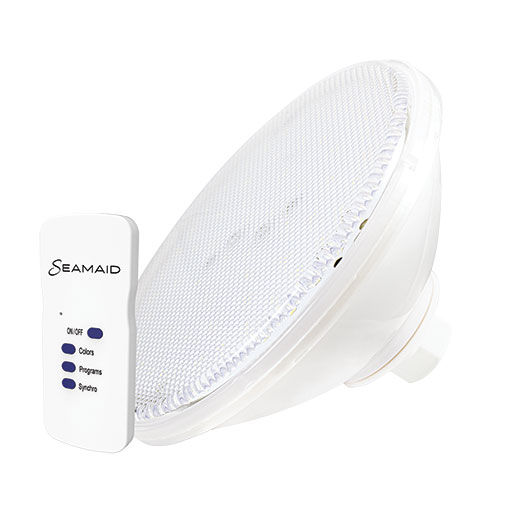 Lâmpada LED Seamaid Par56 Ecoproof branca com comando Lâmpada LED Seamaid Par56 Ecoproof branca com comando