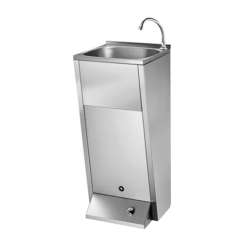 Lava-mãos Delabie SXL aço inox com pedal Lava-mãos Delabie SXL aço inox com pedal