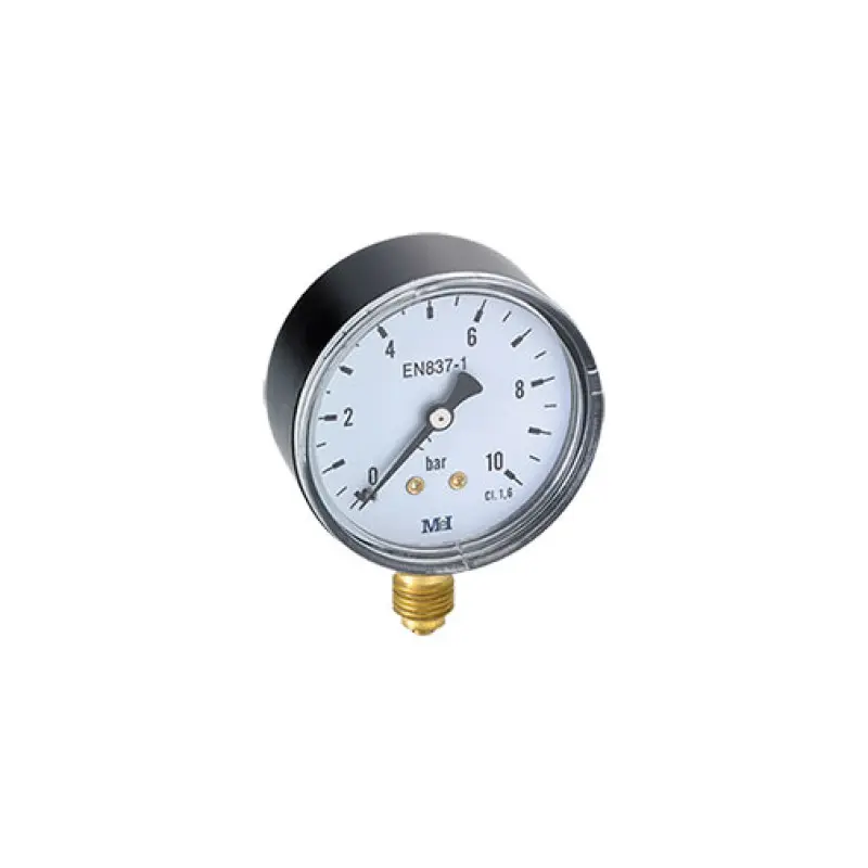 Manómetro vertical Hecapo 63 mm 1/4" M 0-10 bar