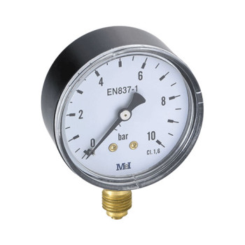 Manómetro vertical Hecapo 63 mm 1/4" M 0-4 bar