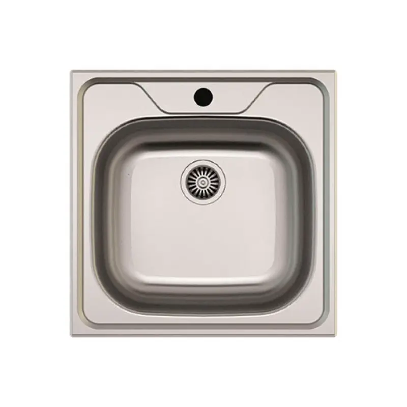Pia lava-louça quadrada 480 x 480 x 160 mm para bar Pia lava-louça quadrada 480 x 480 x 160 mm para bar