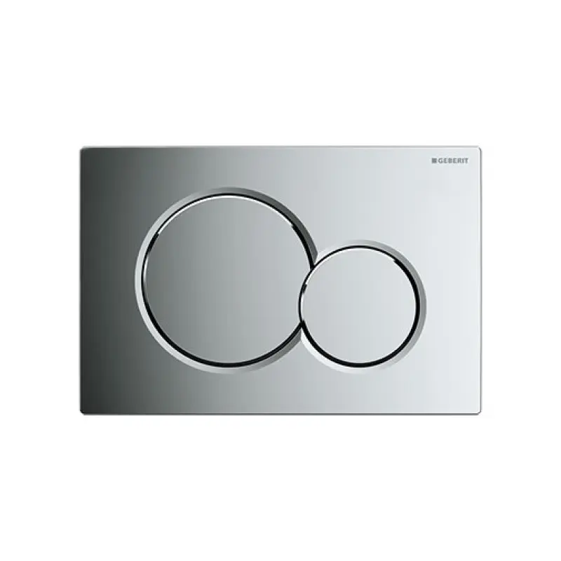 Placa descarga dupla Geberit Sigma 01 cromado bilhante Placa descarga dupla Geberit Sigma 01 cromado bilhante