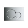 Placa descarga dupla Geberit Sigma 01 cromado bilhante