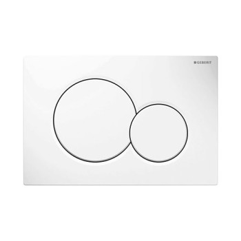 Placa descarga dupla Geberit Sigma01 branca