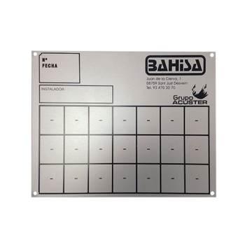 Placa identificação Bahisa para bateria 4-2 A 21-3