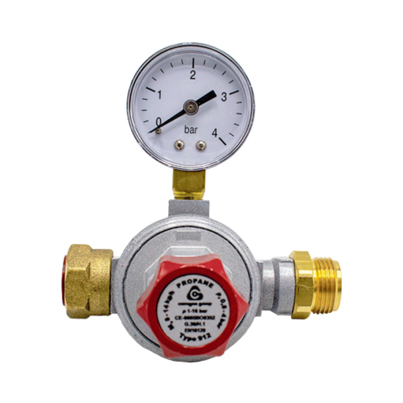 Redutor alta pressão Cavagna 0-2 bar 12 kg/h M20 x p.1,5 mm F com manómetro Redutor alta pressão Cavagna 0-2 bar 12 kg/h M20 x p.1,5 mm F com manómetro