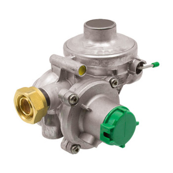 Redutor pressão 90º Mesura B6N VSI RA 21 mbar 6 m3/h 3/4" F x porca louca 7/8"