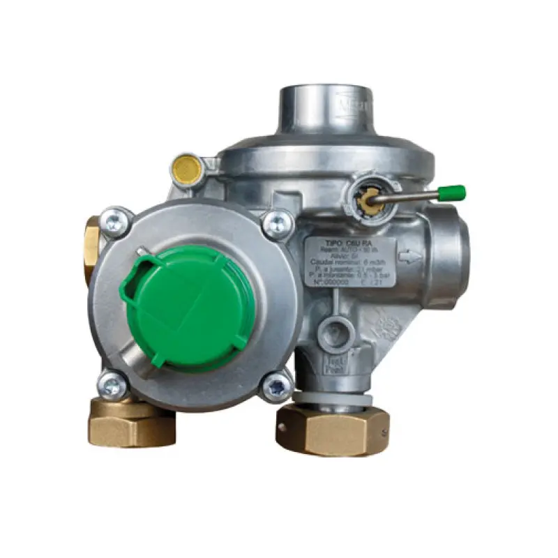 Redutor pressão em U Mesura C6 RA-AT 21 mbar 6 m3/h 3/4" F x 7/8" Redutor pressão em U Mesura C6 RA-AT 21 mbar 6 m3/h 3/4" F x 7/8"