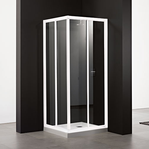 Resguardo duche canto Italbox Rita 780-800/1180-1200 x 2000 mm vidro transparente com perfil lacado branco Resguardo duche canto Italbox Rita 780-800/1180-1200 x 2000 mm vidro transparente com perfil lacado branco