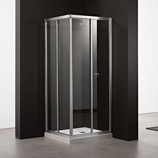 Resguardo duche canto Italbox Rita 780-800/1180-1200 x 2000 mm vidro transparente com perfil metalizado Resguardo duche canto Italbox Rita 780-800/1180-1200 x 2000 mm vidro transparente com perfil metalizado
