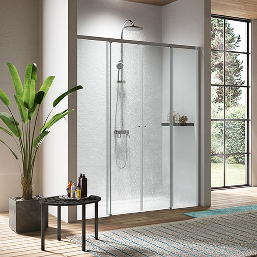 Resguardo duche vidro 4 portas 1750-1800 x 1950 mm entre paredes Resguardo duche vidro 4 portas 1750-1800 x 1950 mm entre paredes