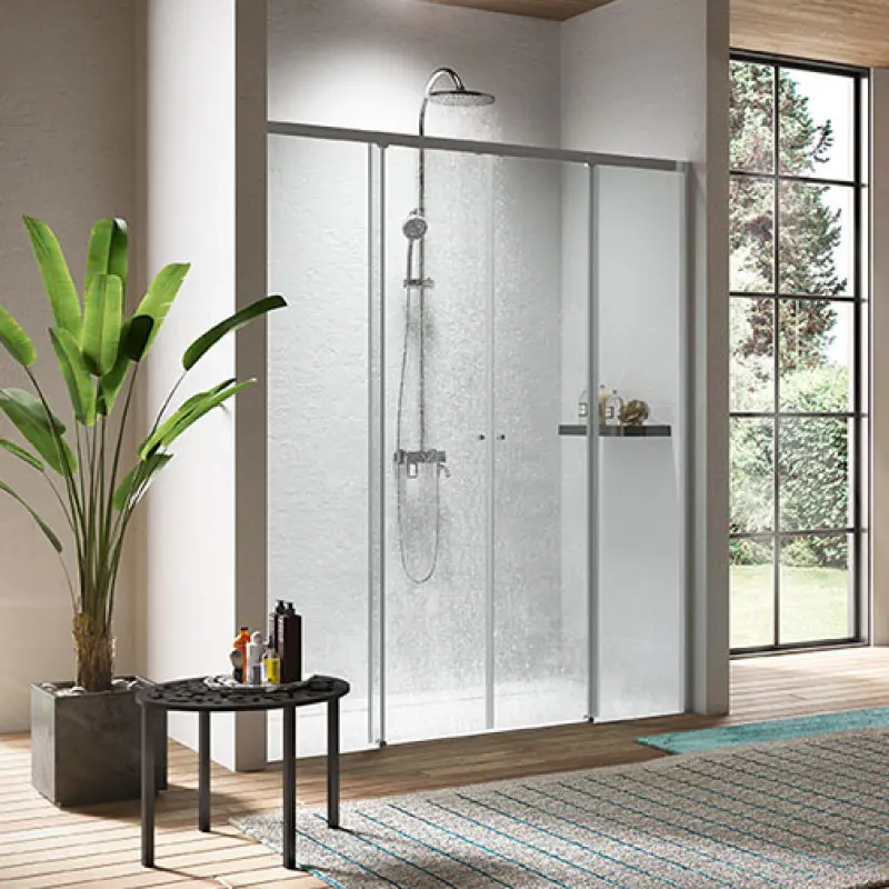 Resguardo duche vidro 4 portas 1750-1800 x 1950 mm entre paredes Resguardo duche vidro 4 portas 1750-1800 x 1950 mm entre paredes