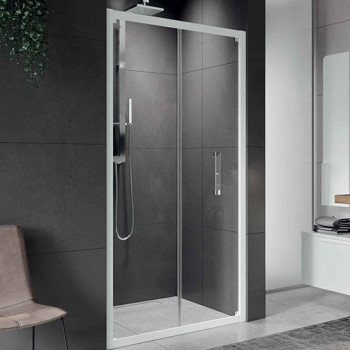 Resguardo duche vidro em cotovelo 700-750 x 1950 mm entre paredes