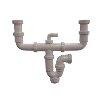 Sifão garrafa duplo Tecnoagua B47 1.1/2" curvo