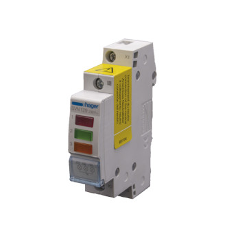 Sinalizador triplo LED Hager SVN129 vermelho/verde/laranja